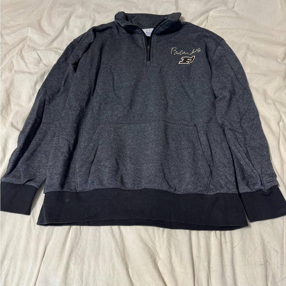 Woman’s Purdue Gray Quarter-Zip Pullover